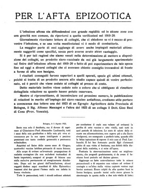 La nuova veterinaria rivista mensile fondata e diretta da Alessandro Lanfranchi