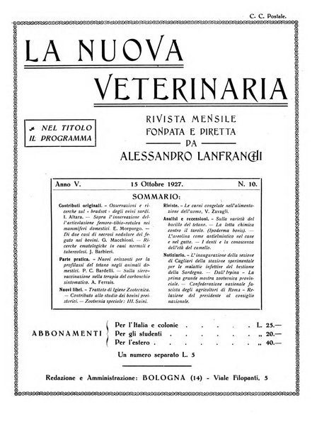 La nuova veterinaria rivista mensile fondata e diretta da Alessandro Lanfranchi