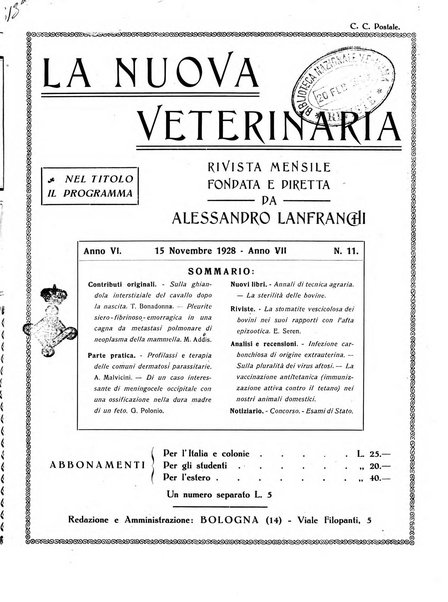 La nuova veterinaria rivista mensile fondata e diretta da Alessandro Lanfranchi