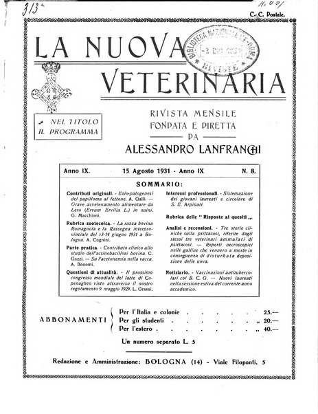 La nuova veterinaria rivista mensile fondata e diretta da Alessandro Lanfranchi