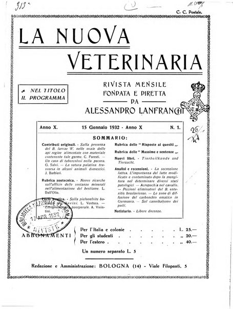 La nuova veterinaria rivista mensile fondata e diretta da Alessandro Lanfranchi