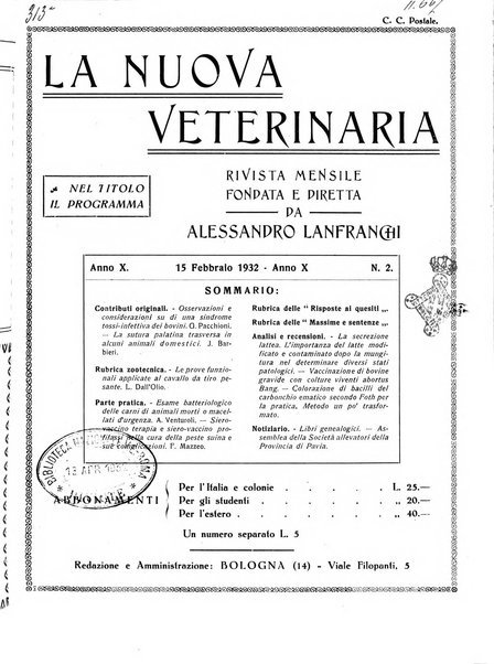 La nuova veterinaria rivista mensile fondata e diretta da Alessandro Lanfranchi