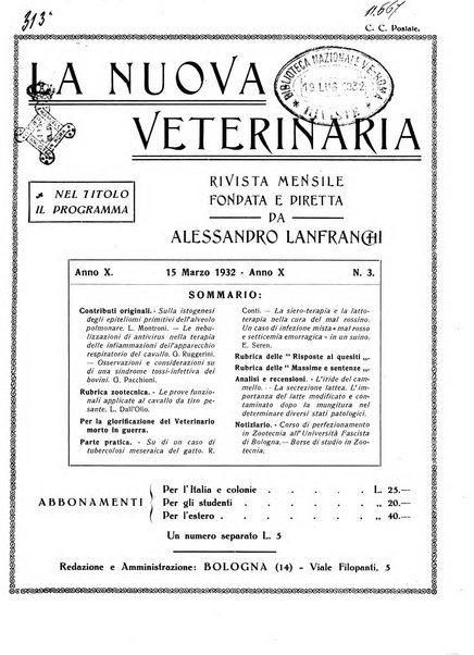 La nuova veterinaria rivista mensile fondata e diretta da Alessandro Lanfranchi