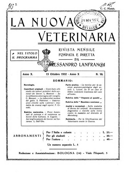 La nuova veterinaria rivista mensile fondata e diretta da Alessandro Lanfranchi