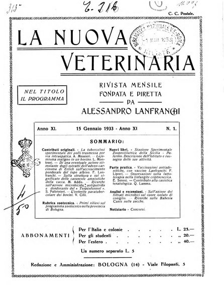 La nuova veterinaria rivista mensile fondata e diretta da Alessandro Lanfranchi