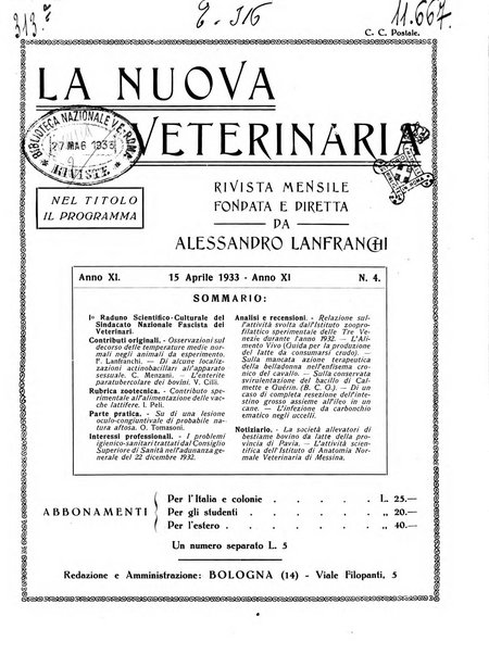 La nuova veterinaria rivista mensile fondata e diretta da Alessandro Lanfranchi