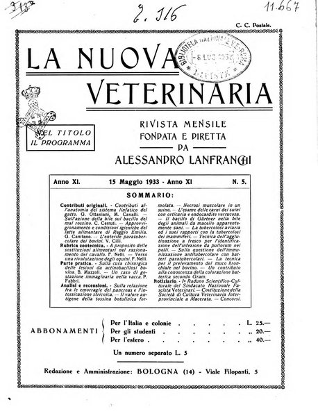 La nuova veterinaria rivista mensile fondata e diretta da Alessandro Lanfranchi