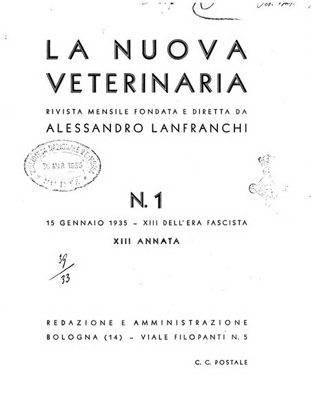 La nuova veterinaria rivista mensile fondata e diretta da Alessandro Lanfranchi