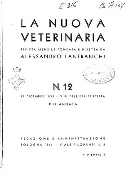 La nuova veterinaria rivista mensile fondata e diretta da Alessandro Lanfranchi