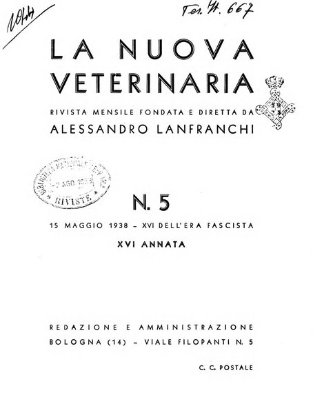 La nuova veterinaria rivista mensile fondata e diretta da Alessandro Lanfranchi