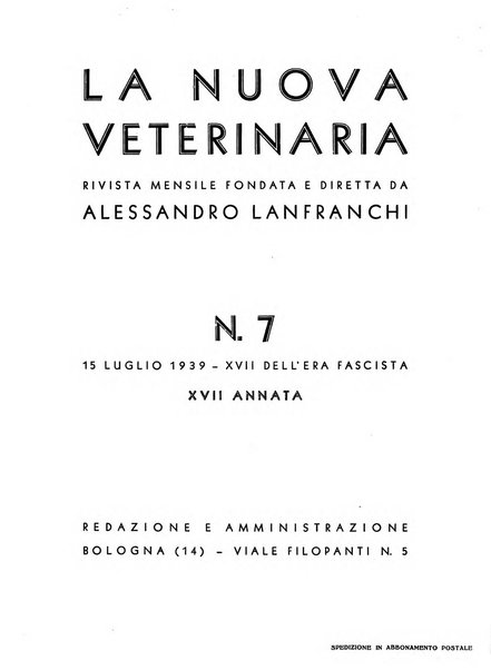 La nuova veterinaria rivista mensile fondata e diretta da Alessandro Lanfranchi