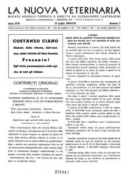 La nuova veterinaria rivista mensile fondata e diretta da Alessandro Lanfranchi