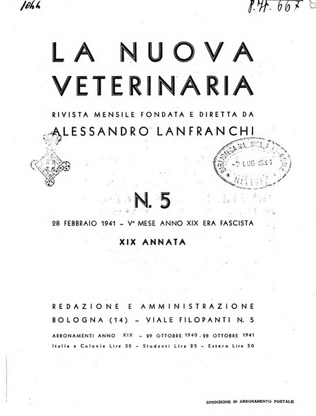 La nuova veterinaria rivista mensile fondata e diretta da Alessandro Lanfranchi