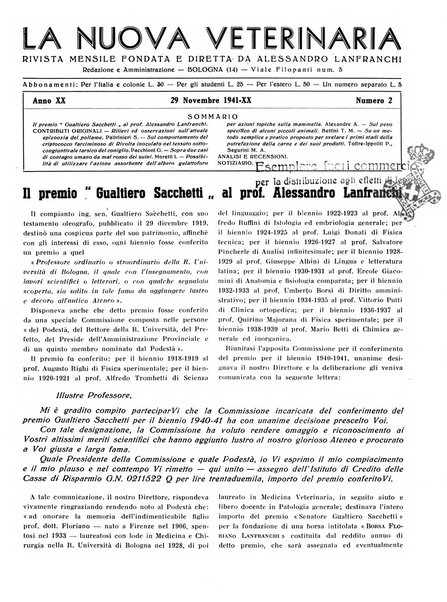 La nuova veterinaria rivista mensile fondata e diretta da Alessandro Lanfranchi