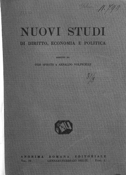 Nuovi studi di diritto, economia e politica