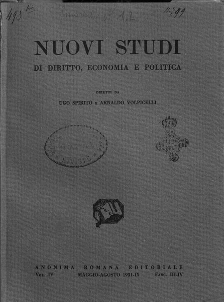 Nuovi studi di diritto, economia e politica