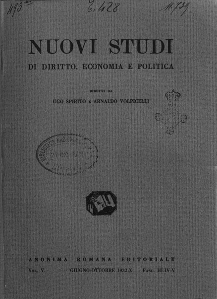 Nuovi studi di diritto, economia e politica