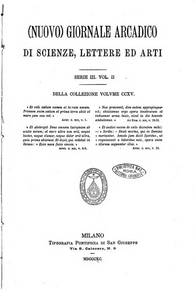 Nuovo giornale arcadico di scienze, lettere ed arti