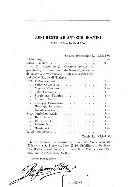 Il nuovo Rosmini periodico scientifico e letterario