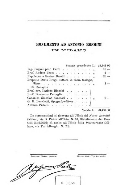 Il nuovo Rosmini periodico scientifico e letterario