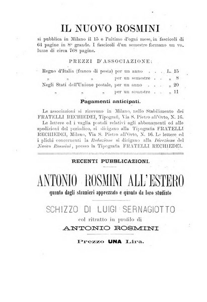 Il nuovo Rosmini periodico scientifico e letterario