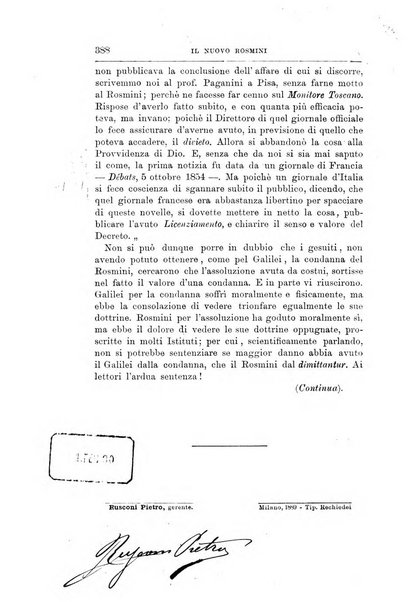 Il nuovo Rosmini periodico scientifico e letterario