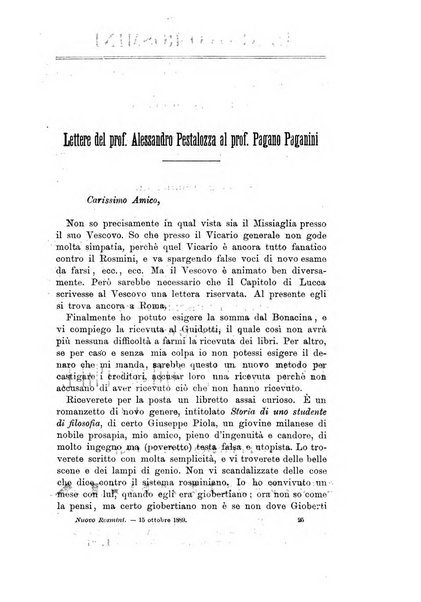 Il nuovo Rosmini periodico scientifico e letterario