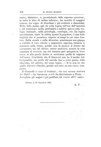 Il nuovo Rosmini periodico scientifico e letterario