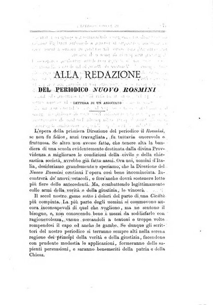 Il nuovo Rosmini periodico scientifico e letterario