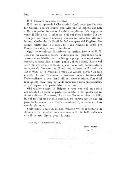 Il nuovo Rosmini periodico scientifico e letterario