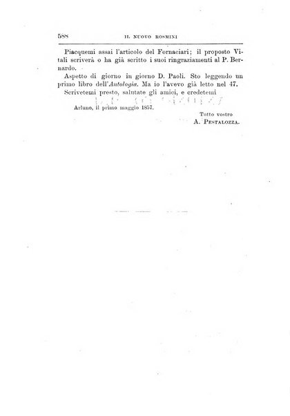 Il nuovo Rosmini periodico scientifico e letterario