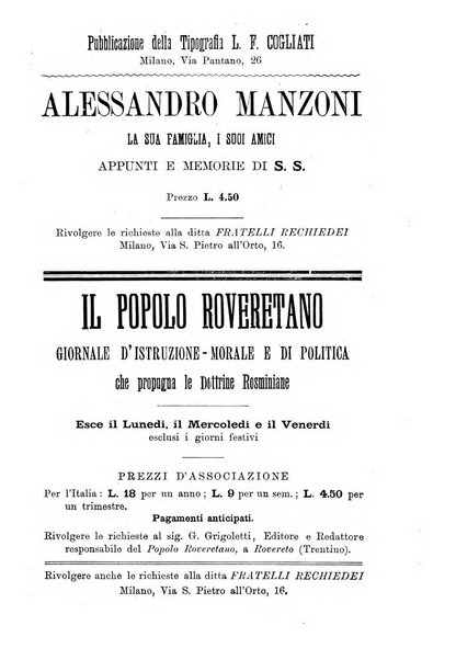 Il nuovo Rosmini periodico scientifico e letterario