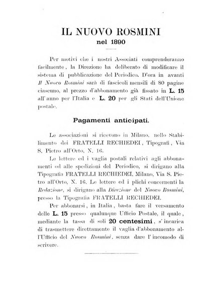 Il nuovo Rosmini periodico scientifico e letterario