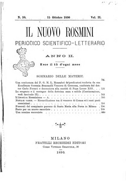 Il nuovo Rosmini periodico scientifico e letterario