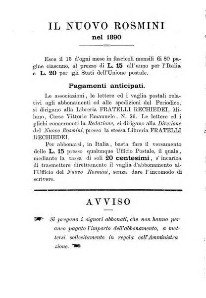 Il nuovo Rosmini periodico scientifico e letterario