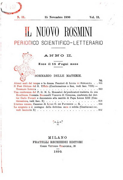 Il nuovo Rosmini periodico scientifico e letterario