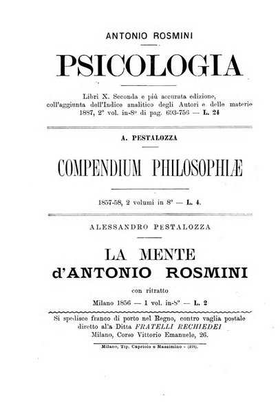 Il nuovo Rosmini periodico scientifico e letterario