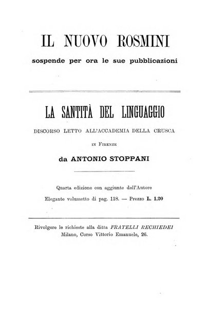 Il nuovo Rosmini periodico scientifico e letterario