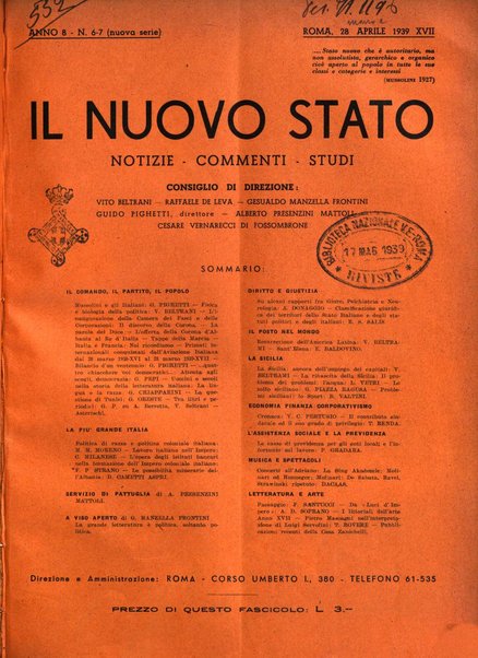 Il nuovo stato quindicinale fascista