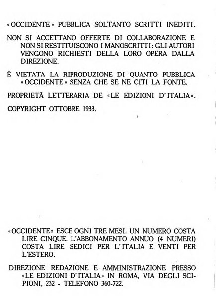 Occidente sintesi dell'attività letteraria nel mondo