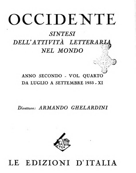 Occidente sintesi dell'attività letteraria nel mondo