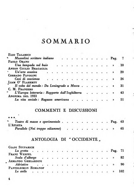 Occidente sintesi dell'attività letteraria nel mondo