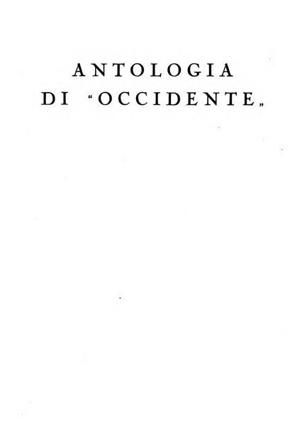 Occidente sintesi dell'attività letteraria nel mondo