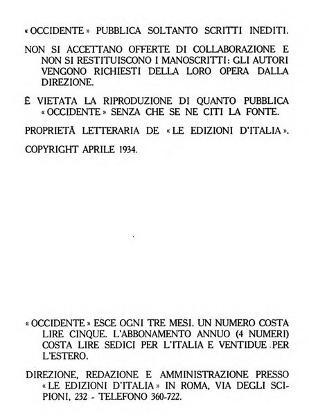 Occidente sintesi dell'attività letteraria nel mondo