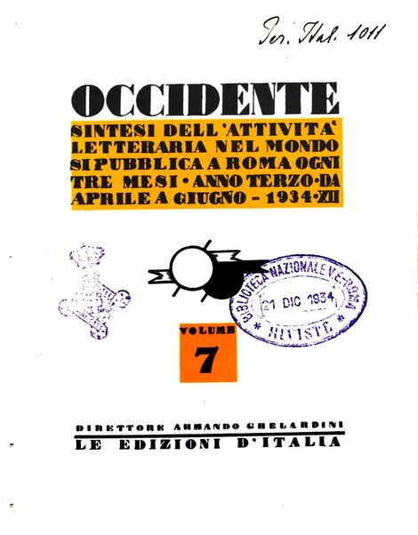 Occidente sintesi dell'attività letteraria nel mondo