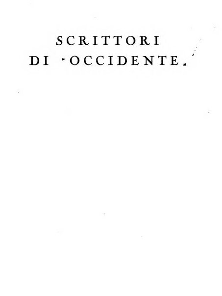 Occidente sintesi dell'attività letteraria nel mondo