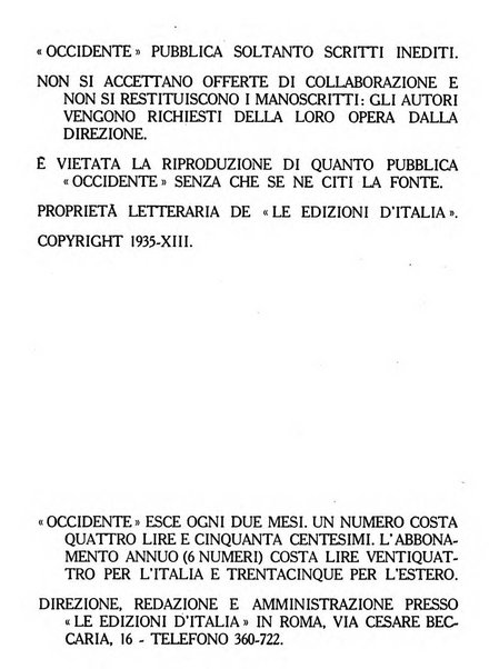 Occidente sintesi dell'attività letteraria nel mondo