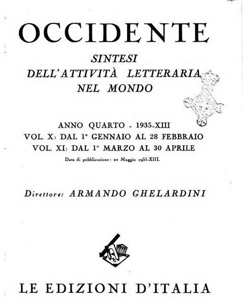 Occidente sintesi dell'attività letteraria nel mondo