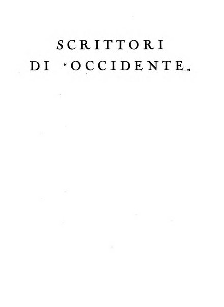 Occidente sintesi dell'attività letteraria nel mondo