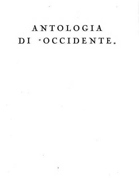 Occidente sintesi dell'attività letteraria nel mondo